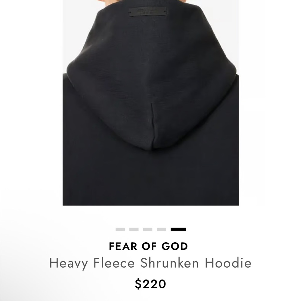 Essentials Fear Of God Black Hoodie with White Logo ✨AUTHENTIC✨NWT - Picture 4 of 7